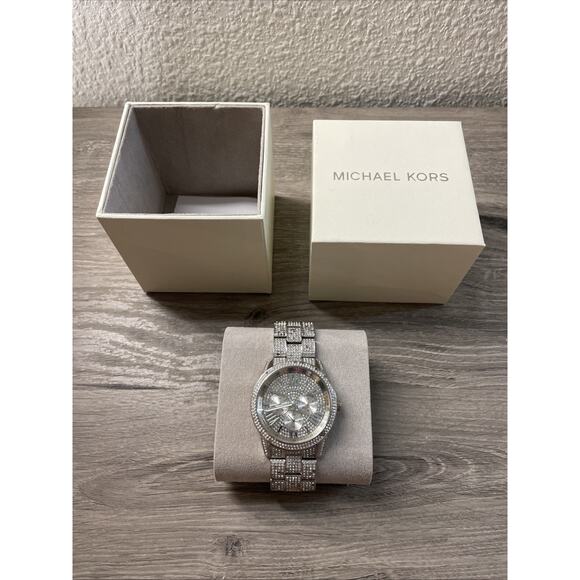 Michael Kors MK6788 Brynn Pavé Silver Chronograph Women\'s Watch - MSRP $495 main image 5